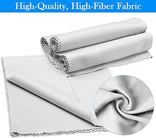VCRANONR 10 Pcs Record Cleaning Cloth 30 * 30cm Large Anti-Static Microfiber Towel Lint Free Cleaner for Records Mobile Phones Tablets Glasses Camera Lenses Watches Computer Screens TV Screens (Gray)
