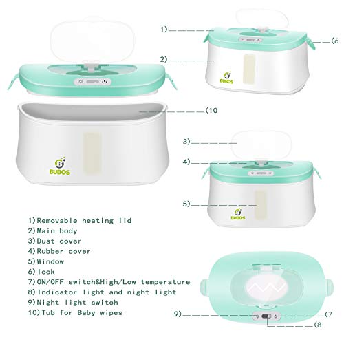 B Bubos BU-W0601 Bubos Upgraded Baby Wipe Warmer And Wet Wipes Dispenser thumb #4
