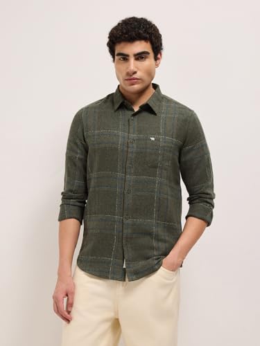 Image of THE Bear House Men's Checked Slim Fit Shirt