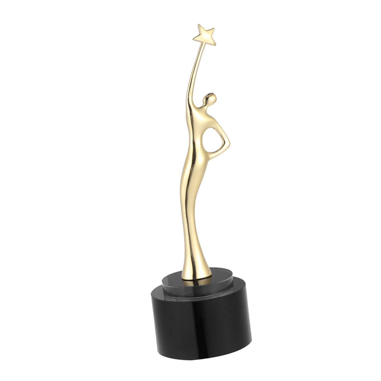 VANZACK Goldener Siegerpokal aus Metall und Kristall für Kinderpartys als Auszeichnungstrophäe mit Zinklegierung und Festlichem Design