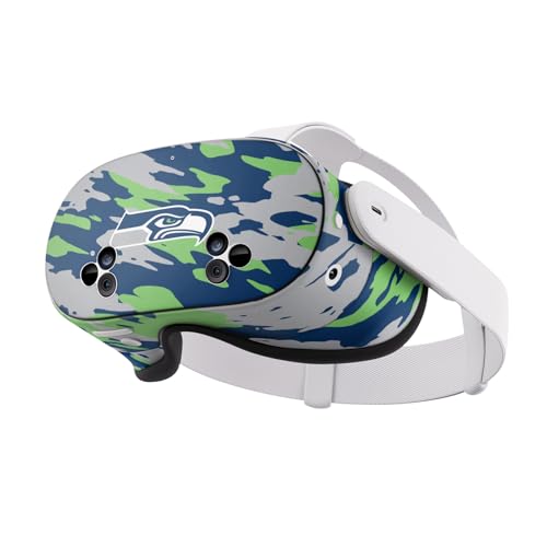 Autocollant Vinyle Meta Quest 3S NFL Seattle Seahawks Camouflage Protection Casque VR