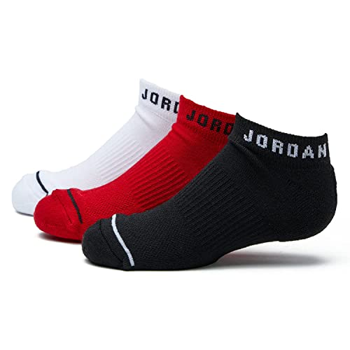 Nike Calzini unisex U J EVERYDAY CUSH POLY NS 3PR - 144 CALZINI, NERO (BIANCO) BIANCO (NERO)/GYMRED (NERO), M