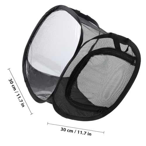 Jaula de red negra para mariposas, caja plegable para insectos transpirable 3