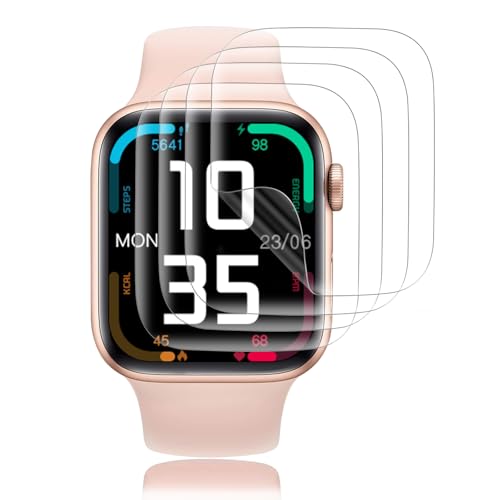 4 pièces 3D Verre Trempé pour Apple Watch se/6/5/4 40mm Protection écran, 0,33mm & TPU auto-réparateur, Anti-Rayures, 100% sans Bulles Vitre Protection, Haute Sensibilité, Haute définition Protecteur