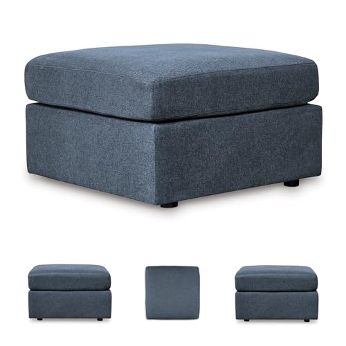 Image of Signature Design by Ashley Modmax Oversized Square Accent Ottoman, Ink Blue