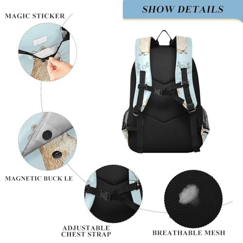 Sac à dos d'école Capybara grand format pour PC et voyage