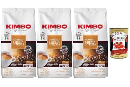 Kimbo Espresso Crema Intensa café en grains intensité 11/13 d'exception