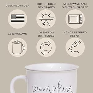 Sweet water decor fall coffee mugs seasonal 16oz ceramic campfire coffee cup microwave dishwasher safe autumn mug great for halloween pumpkin spice lattes thanksgiving pumpkin spice  urban country home decor