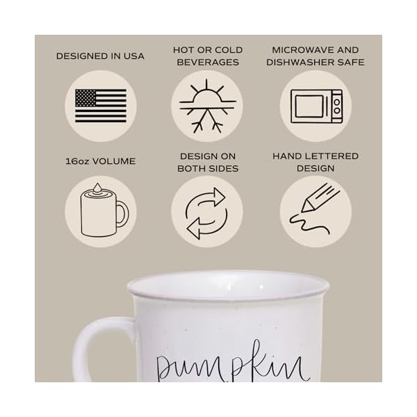 Sweet water decor fall coffee mugs seasonal 16oz ceramic campfire coffee cup microwave dishwasher safe autumn mug great for halloween pumpkin spice lattes thanksgiving pumpkin spice  urban country home decor