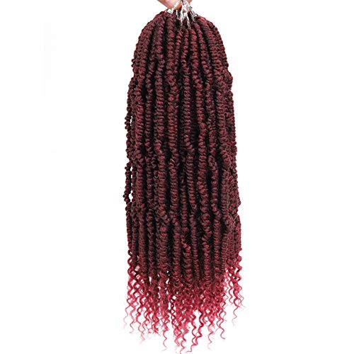 Bomb Twist Crochet Hair Mini Passion Twist Hair 12 Inch 6Packs Pre-twisted Spring Twist Hair Ombre Synthetic Hair Extensions (12inch (Pack of 6), TBUG)