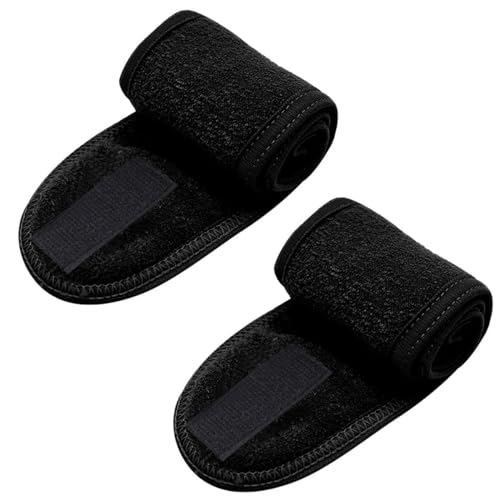MQLSAERI 2 unidades de banda cosmética para el cabello, banda para el cabello de spa, banda protectora ajustable para el cabello, diadema de maquillaje, diademas cosméticas para deportes, yoga, negro