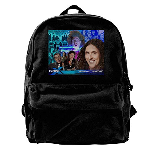 Fashion Casual Canvas BookbagAl Yankovic School Bacpack Lightweight Black Backpack Girls
