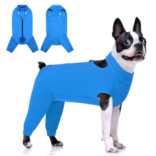 Image of KOESON Dog Recovery Suit Hind Leg, Recovery Sleeve for Female Male Dogs, Pet Leg Sleeve to Stop Licking, Pet Rear Leg Wound Cover, Dog Spay Onesie for Wound Heal Care