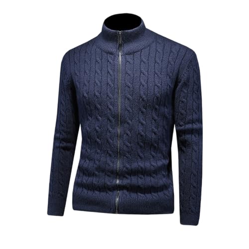 Men's Slim Fit Cardigan Sweater Long Sleeve Casual Knitted Soft Warm Thick Solid Sweaters3