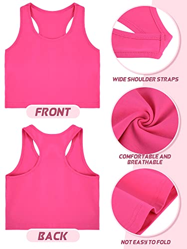 Image of Bencailor 3 Pcs Girls Dance Tank Top Racerback Crop Tank Top Sleeveless Girls Tops Vests for Children