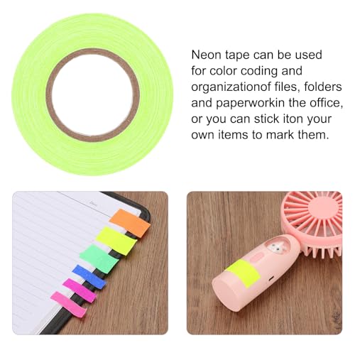 Image of PATIKIL Neon Gaffer Cloth Tape, 0.8 Inch x 65.6 Feet Colored Cotton Glow Tape Markers Fluorescent Blacklight Glow in The Dark Reflect Tape Stickers for Party Decorations, Yellow