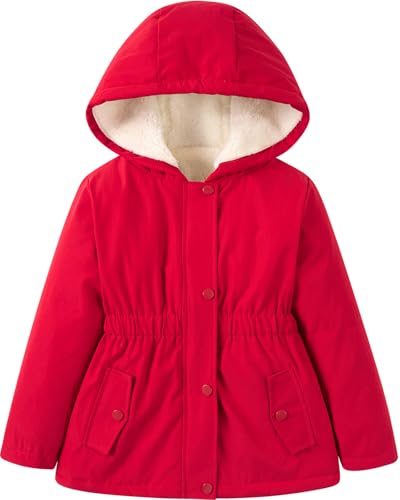 RAISEVERN Girls Winter Coat Warm Parka Puffer Jacket with Hood for 3-7 Years