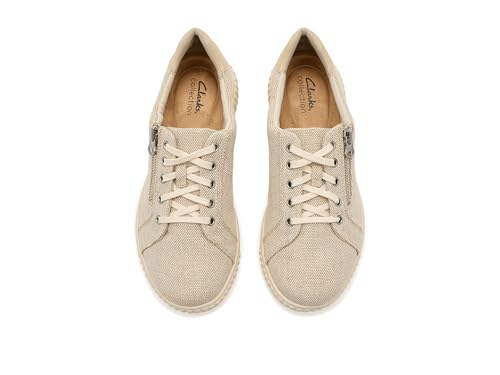 Image of Clarks Women's Caroline Echo Canvas Side Zip Fashion Sneaker
