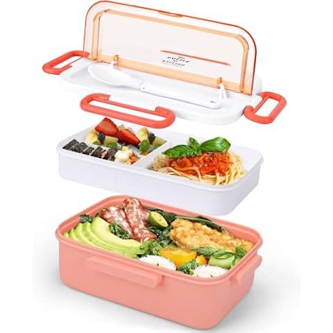 Sarsumir Fiambrera Lunch Box con 3 Compartimentos Bento Box Cover