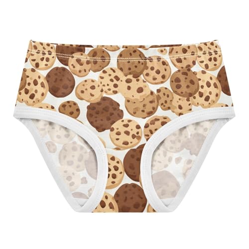 Wusikd Cookies Chocolate Girls' Underwear Cotton Chips (2) Girls Briefs Soft Toddler Underwear 2T