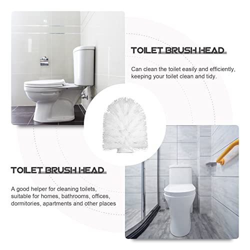 Image of 3pcs Bowl for Tools Plastic Household Replacement Cleaners Round Accessories Heads Durable Head Home Scrubber Brush Hotel Cleaning System Bathroom White