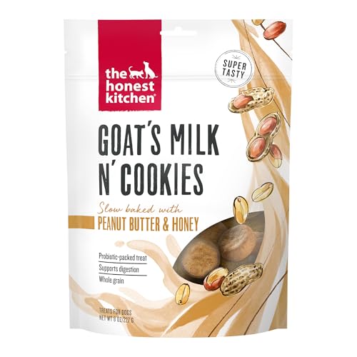 The Honest Kitchen Goat's Milk N' Cookies: Slow Baked with Peanut Butter & Honey, 8 oz Bag