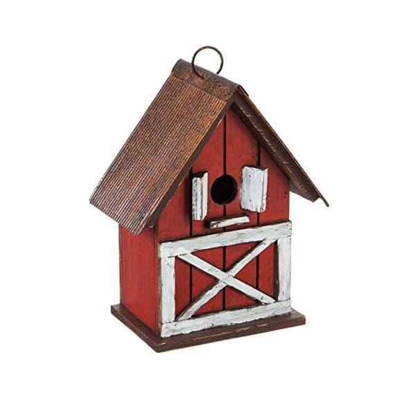 Topadorn Hanging Bird House Outdoor Garden Decorative Wooden Birdhouse