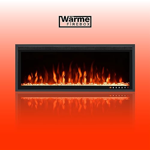 Wärme Firebox Panoramic Slim Frame Recessed Media Wall Inset Electric Fireplace with Multi Flame Colours 1400W/1600W - Image 10
