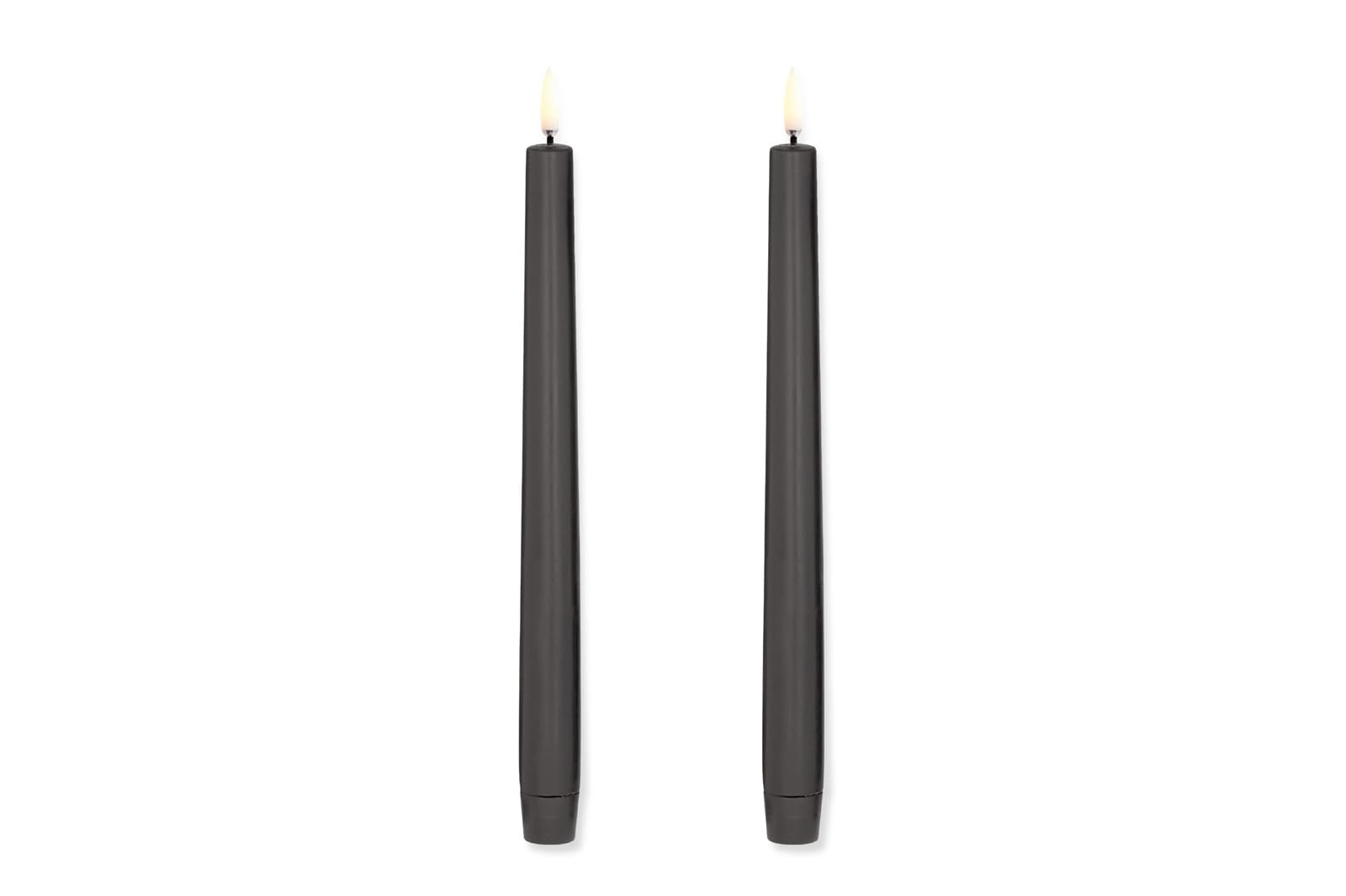 Piffany Copenhagen LED Kerzen Uyuni – 2er-Pack, Grey, Glatte Oberfläche, 2,3x25 cm