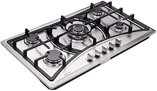 Deli-kit DK258-A07 34 inch Gas Cooktop Dual Fuel Sealed 5 Burners Stainless Steel