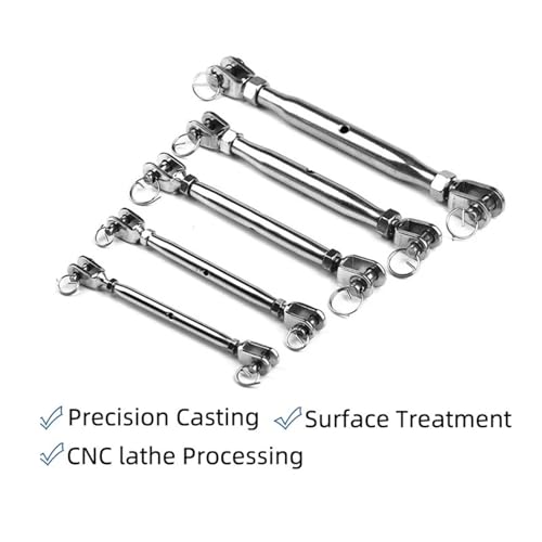 Tensores Quijada acero inoxidable tipo cerrado para cables M5 M6 M8 M10 M12 M16, 1 pieza, tamaño M5 miniatura 4