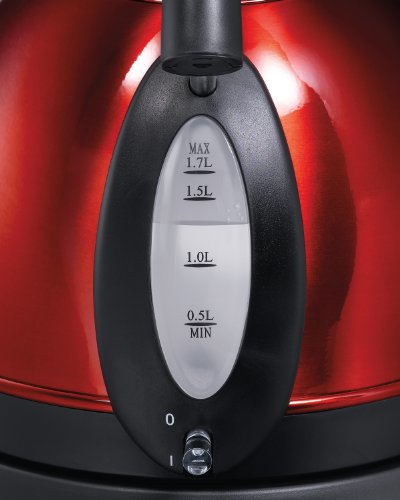 Hamilton Beach Electric Tea Kettle, Water Boiler & Heater, 1 L, Cordless, Auto-Shutoff And Boil-Dry Protection, Red Stainless Steel (40894) #TOP2
