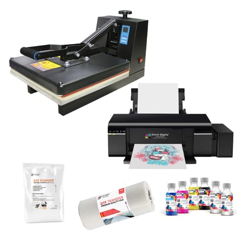 Image of Converted Epson L805 DTF Printer Full Setup with Heavy Duty 15 by 15 Heat Press Machine and Software | Training Will be provided Free|Not Eligible for Return