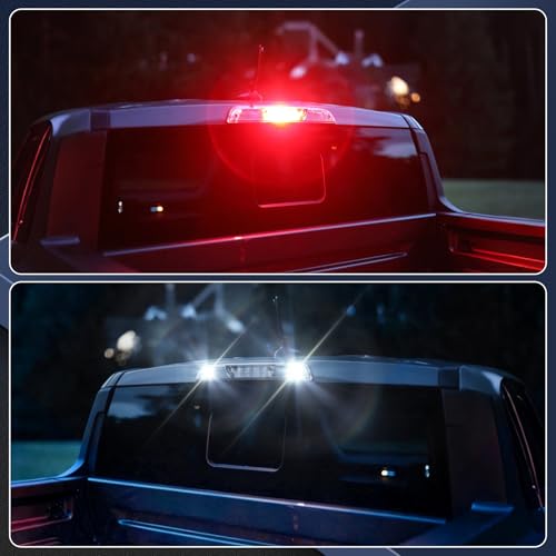Image of iFunyLED 912 921 T15 LED Bulb, Super Bright White and Red Combo Cargo Lights, Fit for Chevrolet Dodge Ford GMC Honda Nissan Toyota Truck LED Third Brake Light Bulb, Pack of 4