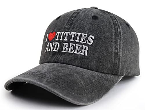 Image of Trucker Hats for Men Women, Funny Gag Gifts Joke, Classic Adjustable Mesh Baseball Cap Snapback Hat Black