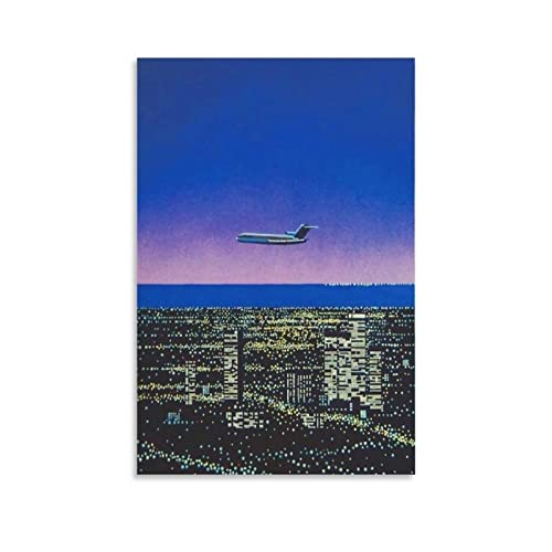 アートワーク イラストレーター 永井博 素晴らしい絵画ポスター プリント キャンバス ポスター モダン ウォールアート 部屋飾り 素晴らしいギフト すぐに掛けられます16x24inch(40x60cm)