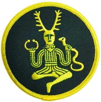 Sewing Decorative Patches Golden Cernunnos Lord of the Hunt Sew On Patch 3