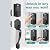 REETOMETAL Smart Front Door Lockset, Keyless Entry Deadbolt with Handle, Fingerprint/App/Code/Key Unlock, Anti-Peeping Keypad, Auto-Lock, Easy Install