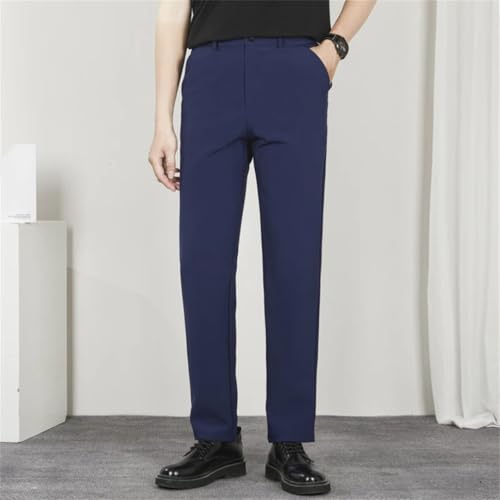 Men's 9" Slim Straight Casual Pants Business Fashion Lightweight Comfortable Daily Office Suit Pants4