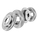[ Akebono Caliper Models ] FRONT 350 mm + REAR 319.6 mm Premium OE 6 Lug [4] Brake Disc Rotors...