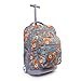 J World New York Sundance Rolling Backpack Girl Boy Roller Bookbag, Retro Bloom, 20 Inch