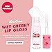 Lime Crime Wet Cherry Lip Gloss, Extra Poppin (Glossy Clear) - Cherry Scented Lightweight, Plumping & Comfortable Ultra Glossy Sheen That Won't Stick - Long Lasting & Non-Sticky - Vegan Makeup