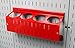Wall Control Pegboard Spray Can Holder Bracket and Aerosol Can Organizer Pegboard and Slotted Tool Board - Red