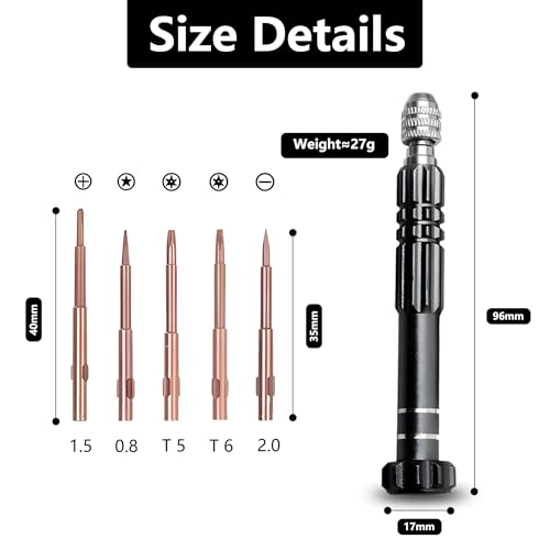Image of 2 Joystick Replacement Kit for Oculus Quest 3 Controller, Repair Kit for Meta Quest 3, Including 2 Joysticks, Screwdriver, Tweezer, Pry Tool