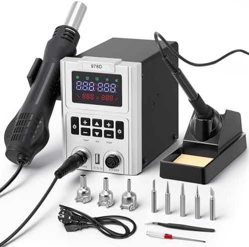 Estacion de Soldadura 600W Estación de Desoldadura 2 en 1 Estació...
