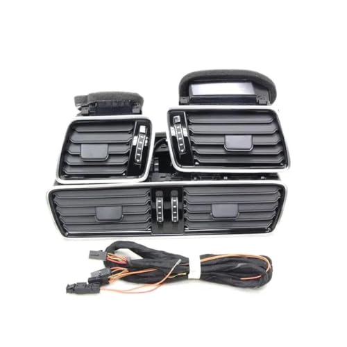 Évent de climatisation piano noir et chrome pour Passat CC B6 B7 de remplacement