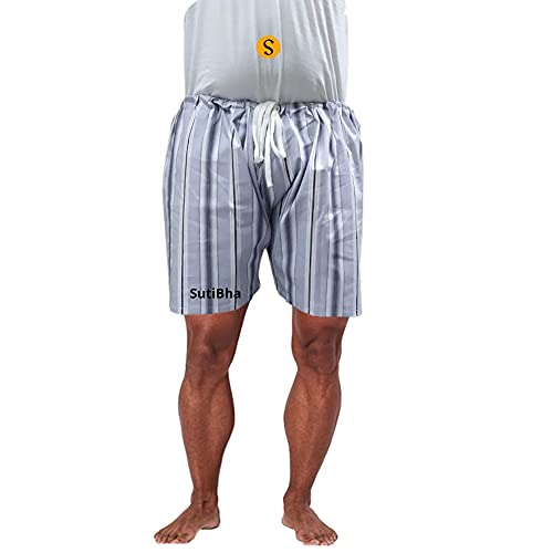 Image of Men's Lattha Traditional Pure Cotton Underwear aka Patta wala Janghiya, Dhari wala / Striped Undergarment, Khadi Latthe Ka Jangia, Nicker,Chaddi; Nade wala kachha with wide Miyani /Asan & Back Pocket & Drawstring /Nada