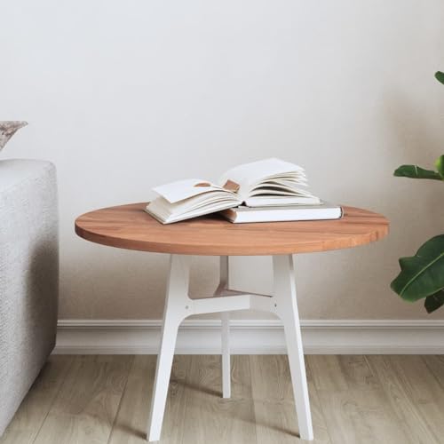Plateau de table basse rond en hêtre pour remplacer un dessus de table usé