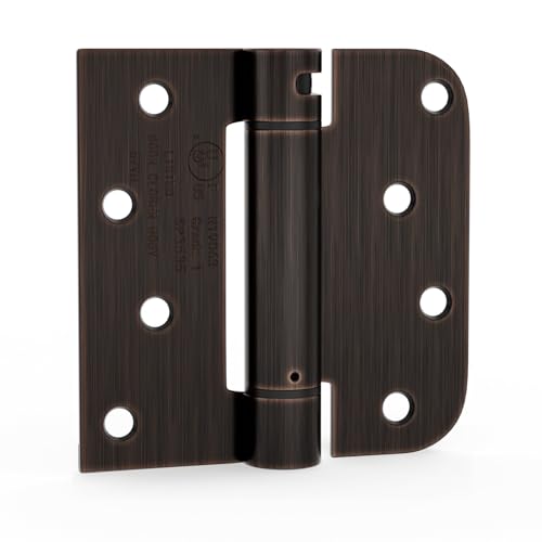 2 Pack Goldenwarm Bronze Spring Door Hinges 4" Square 5/8" Radius Corners