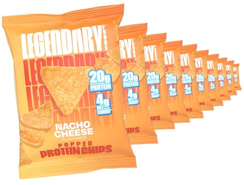 High Protein Chips - Tortilla Shaped Snacks - 10 packs of Keto Friendly and Gluten Free Taco Snack, Perfect for Low Sugar Diet, Low Carb and Crispy Nacho Protein Chips 10 x 1.2oz